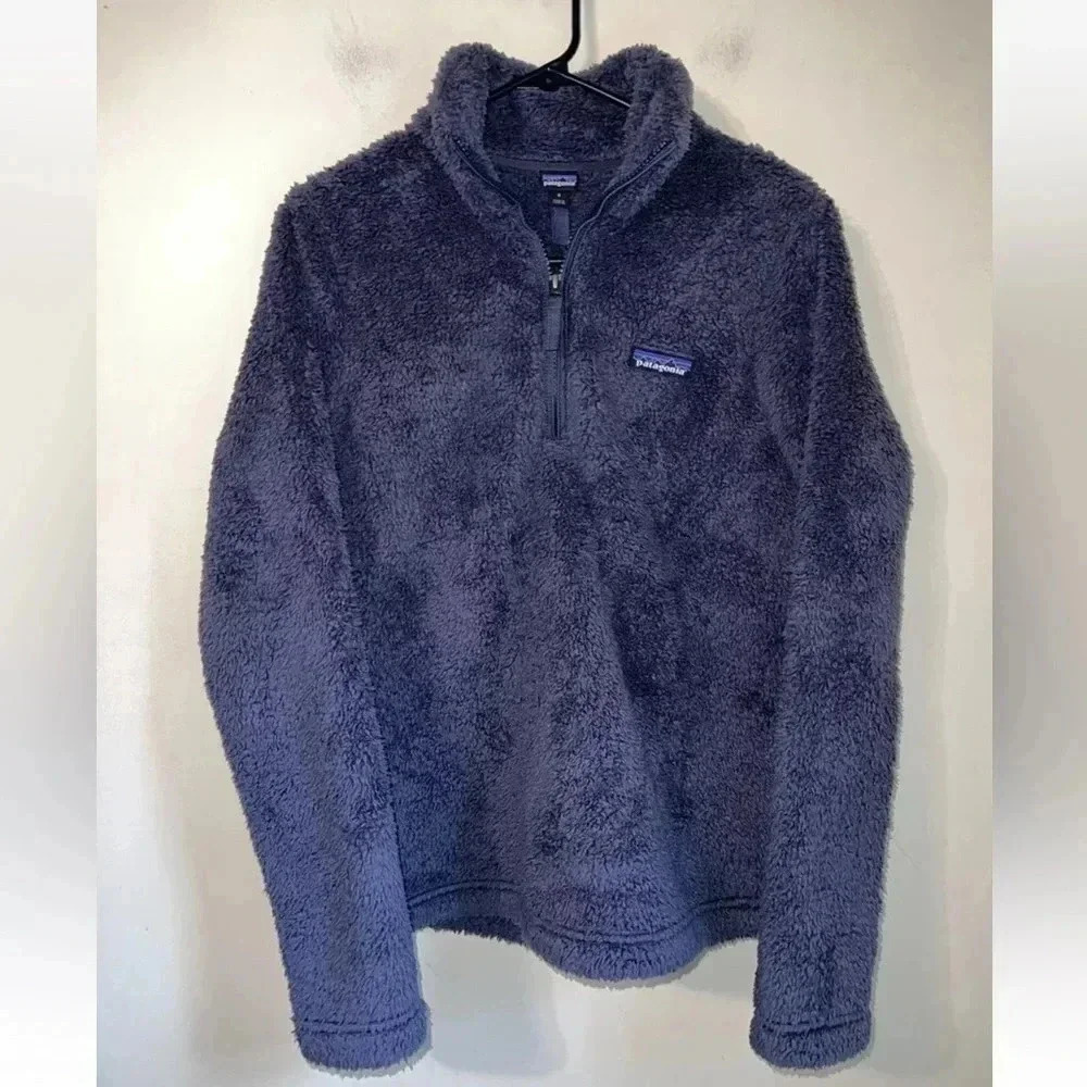 Patagonia Los Gatos Quarter Zip Fuzzy Fleece Jacket Women’s Small Gray